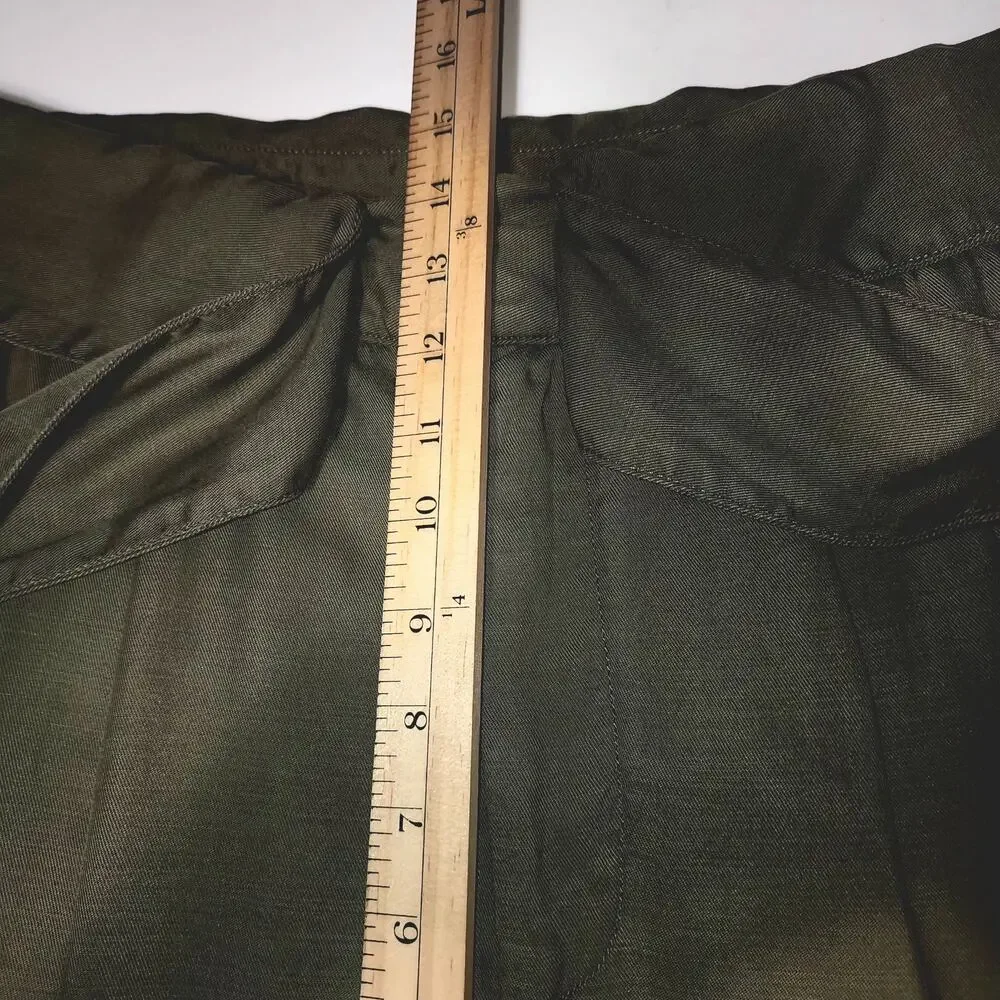 Cartonnier by Anthropologie Kingsley Pants Womens 14 Moss Tie Waist Professional - Picture 7 of 10